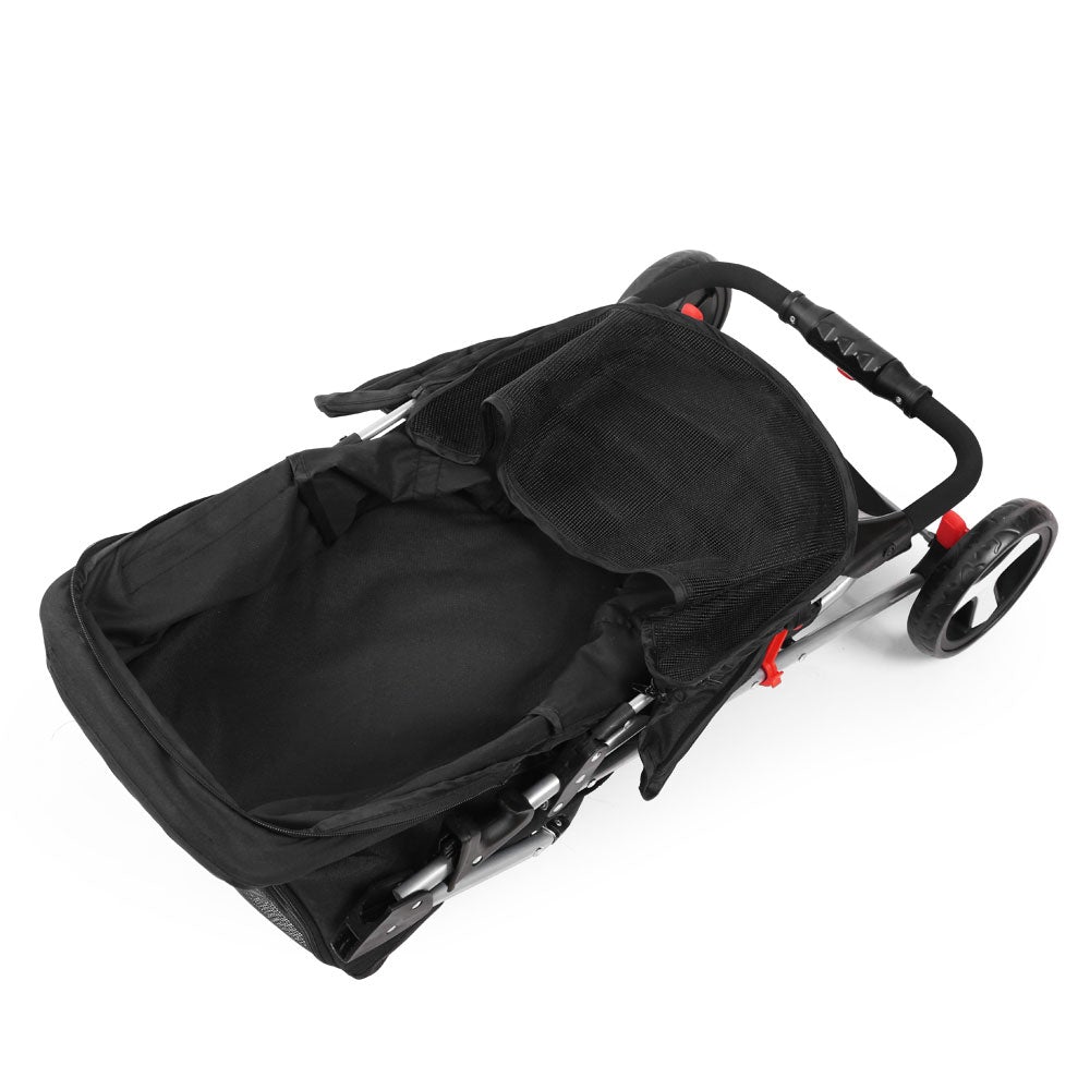 i.Pet 4 Wheel Pet Stroller - Black - Online Only