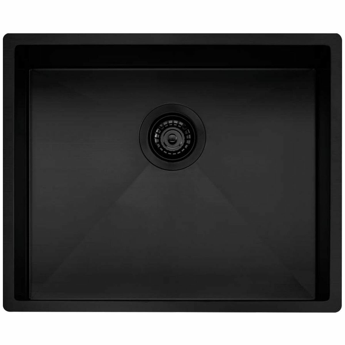 Oliveri Spectra SB50BK Top or Undermount Single Bowl Black Finish Sink