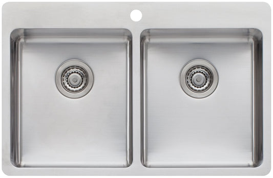 Oliveri SN1064 Sonetto Double Bowl Topmount Sink