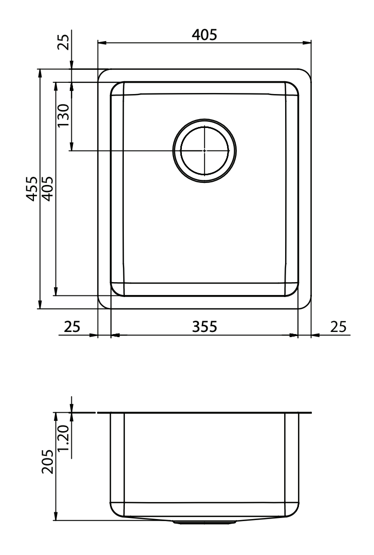 Oliveri SN30TU Sonetto Single Bowl Sink