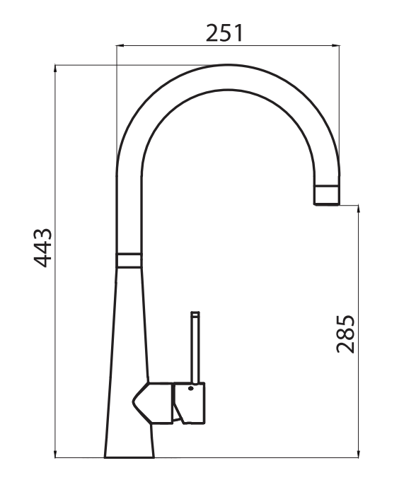 Oliveri SS2520 Essente Gooseneck Mixer Tap