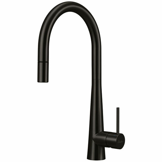 Oliveri Essente SS2525-BL Goose Neck Pull Out Mixer Tap Black - Pre Order