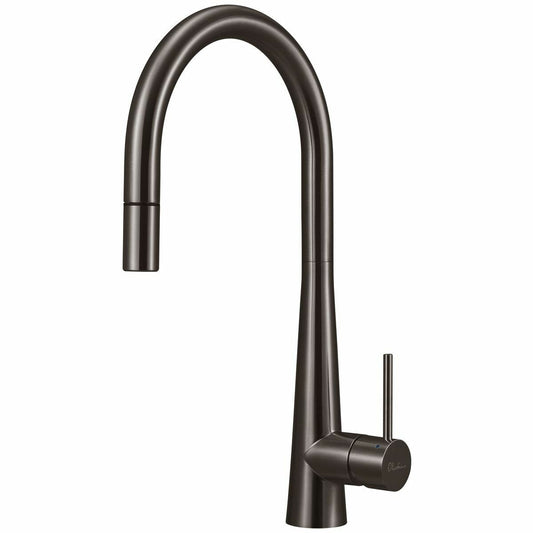 Oliveri Essente SS2525-GM Goose Neck Pull Out Mixer Tap Gunmetal