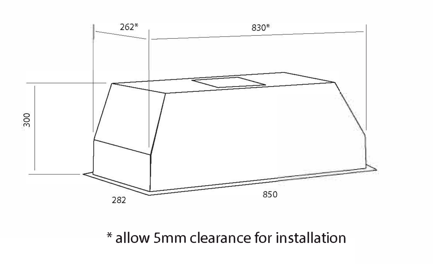 Emilia HUSH EMHUSH85U 85cm undermount Rangehood