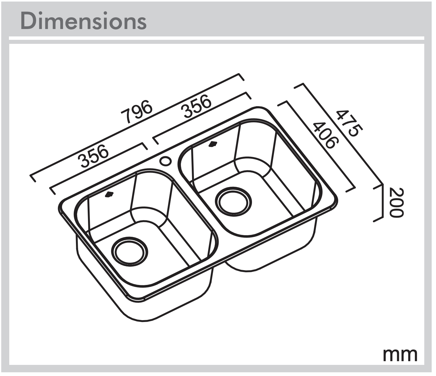 Abey Q200 Daintree Double Bowl Sink