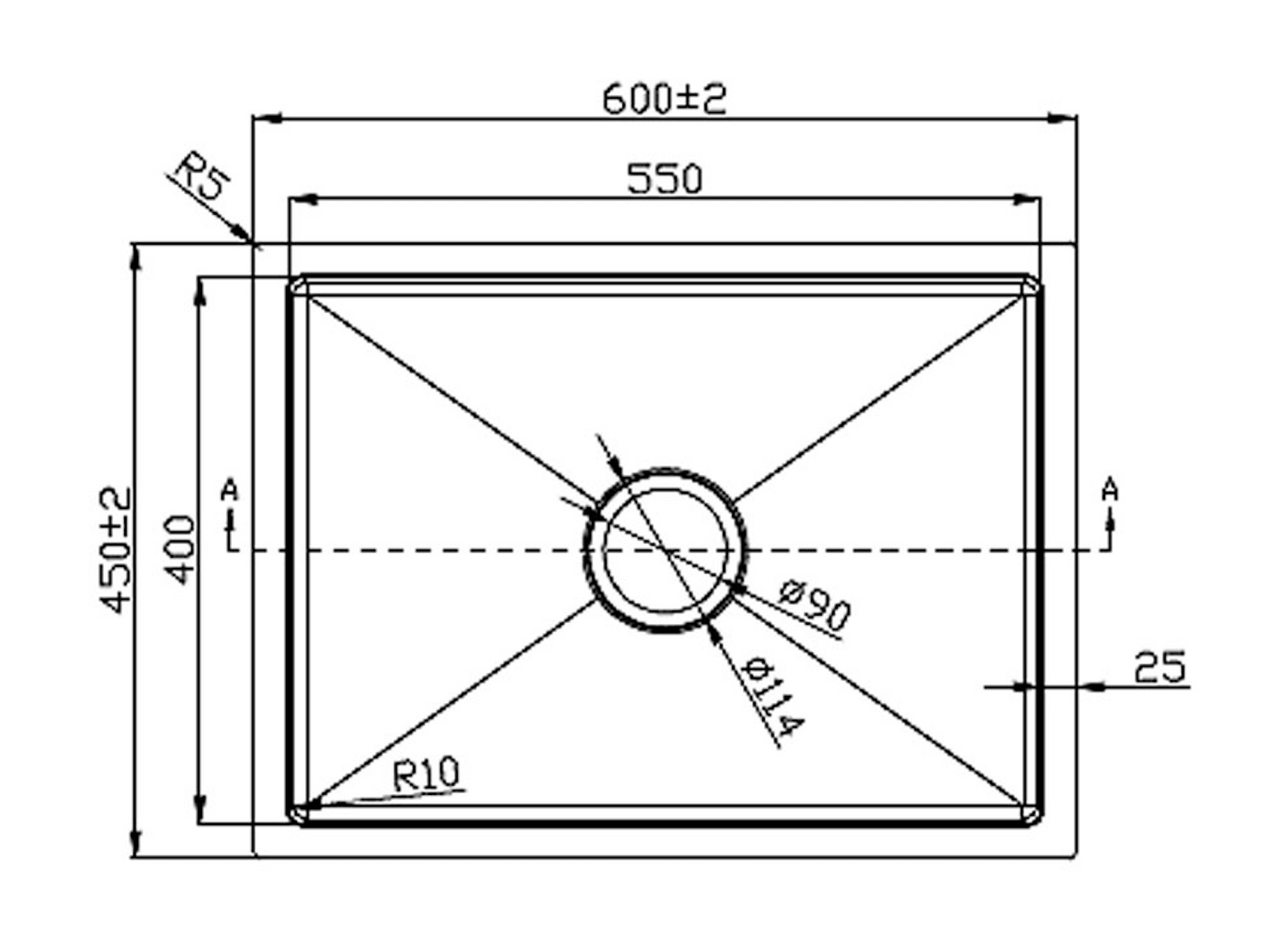 Kubik ARTSTEEL K6045r15 Kitchen Sink