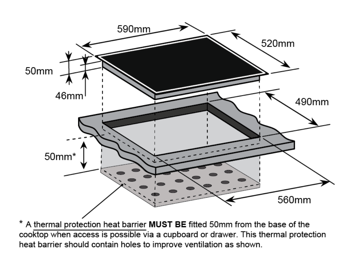 Baumatic B-ICC6GE3 60cm Ceramic Cooktop