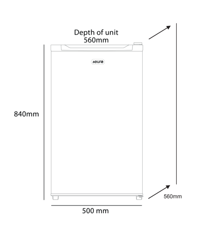 Euro Appliances E126SX 126L Stainless Steel Bar Fridge