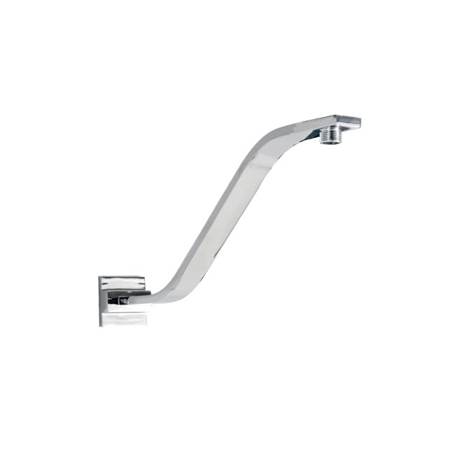 450mm Square Upswept Shower Arm with flange