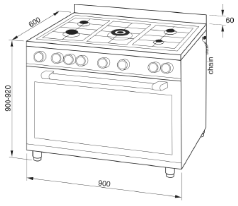 Technika Italian Made MEGA 150L Oven T150EG95U 90cm Dual Fuel Freestanding Stove