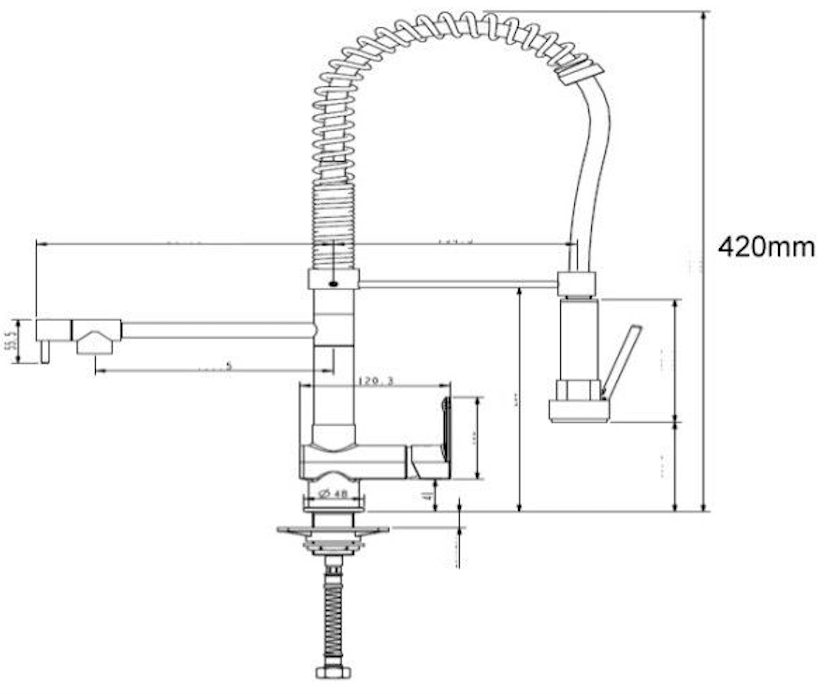 Robinhood TPO1400 Chrome Mixer Tap