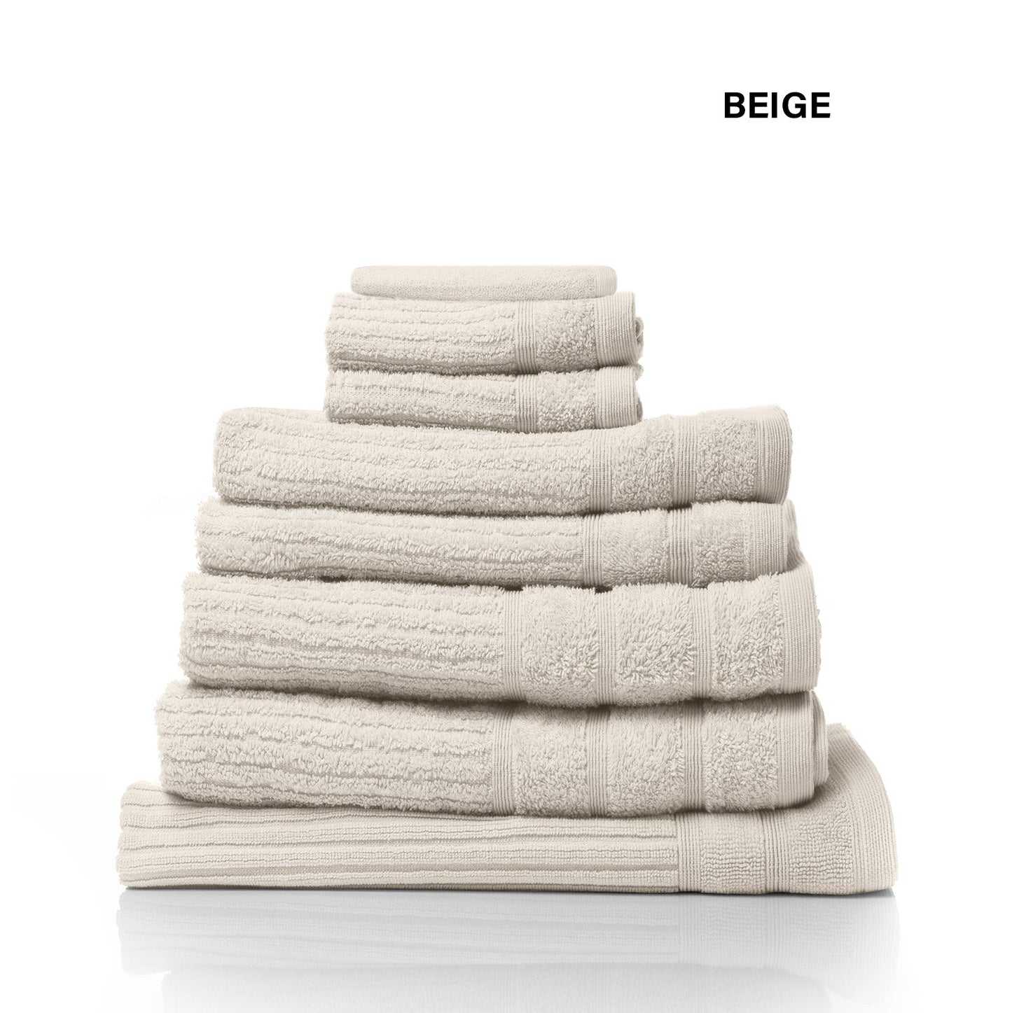 Royal Comfort Eden Egyptian Cotton 600GSM 8 Piece Luxury Bath Towels Set 8 Piece Beige