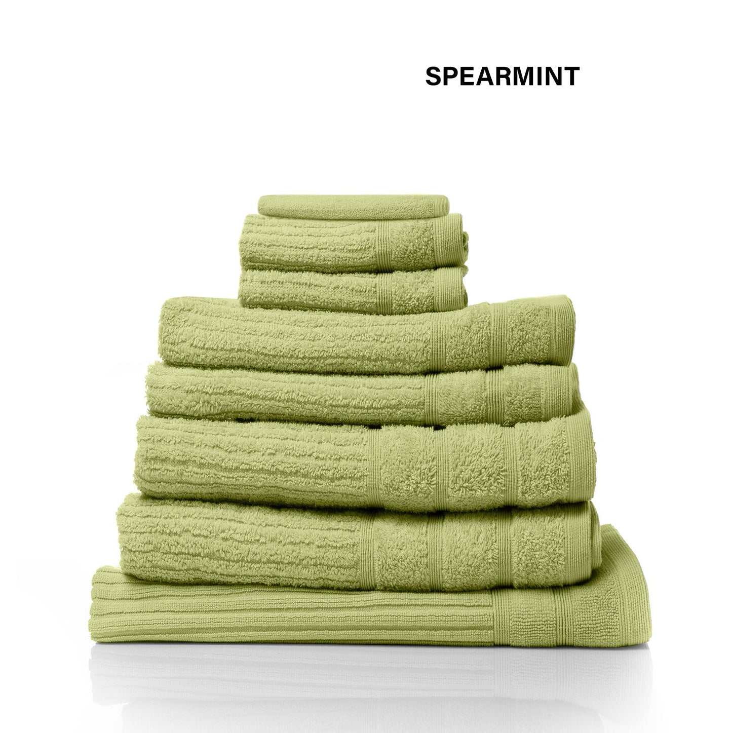 Royal Comfort Eden Egyptian Cotton 600GSM 8 Piece Luxury Bath Towels Set 8 Piece Spearmint