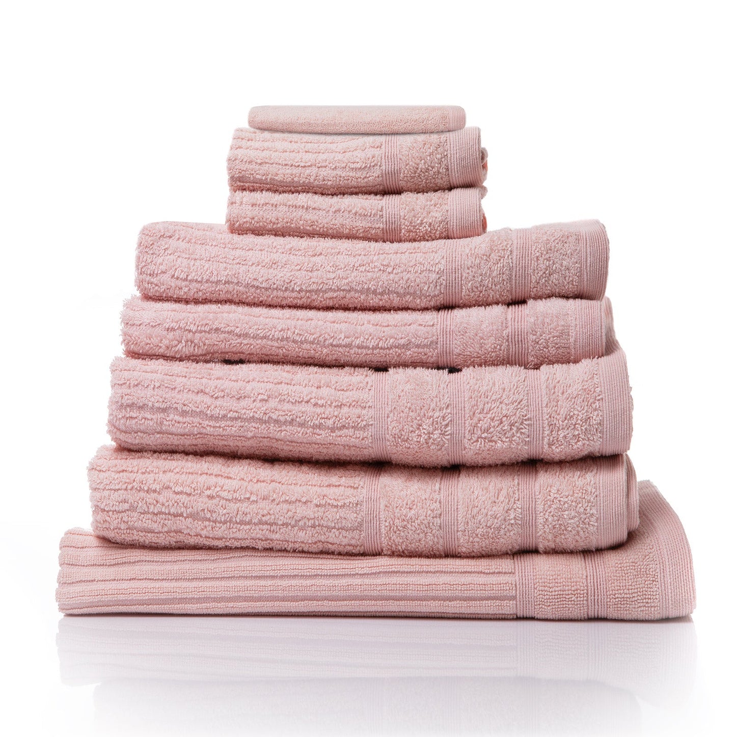 Royal Comfort Eden Egyptian Cotton 600GSM 8 Piece Luxury Bath Towels Set 8 Piece Blush