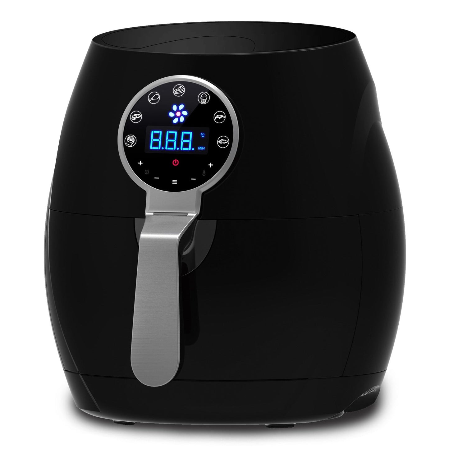 Kitchen Couture Black 5L Digital Air Fryer Low Fat Fast Cooking LCD Touch Screen 5 Litre Black