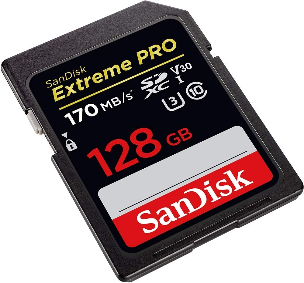 SANDISK SDSDXXY-128G-GNCIN SDXC Extreme Pro V30 4K/UHD UHS-I/U3 170MB