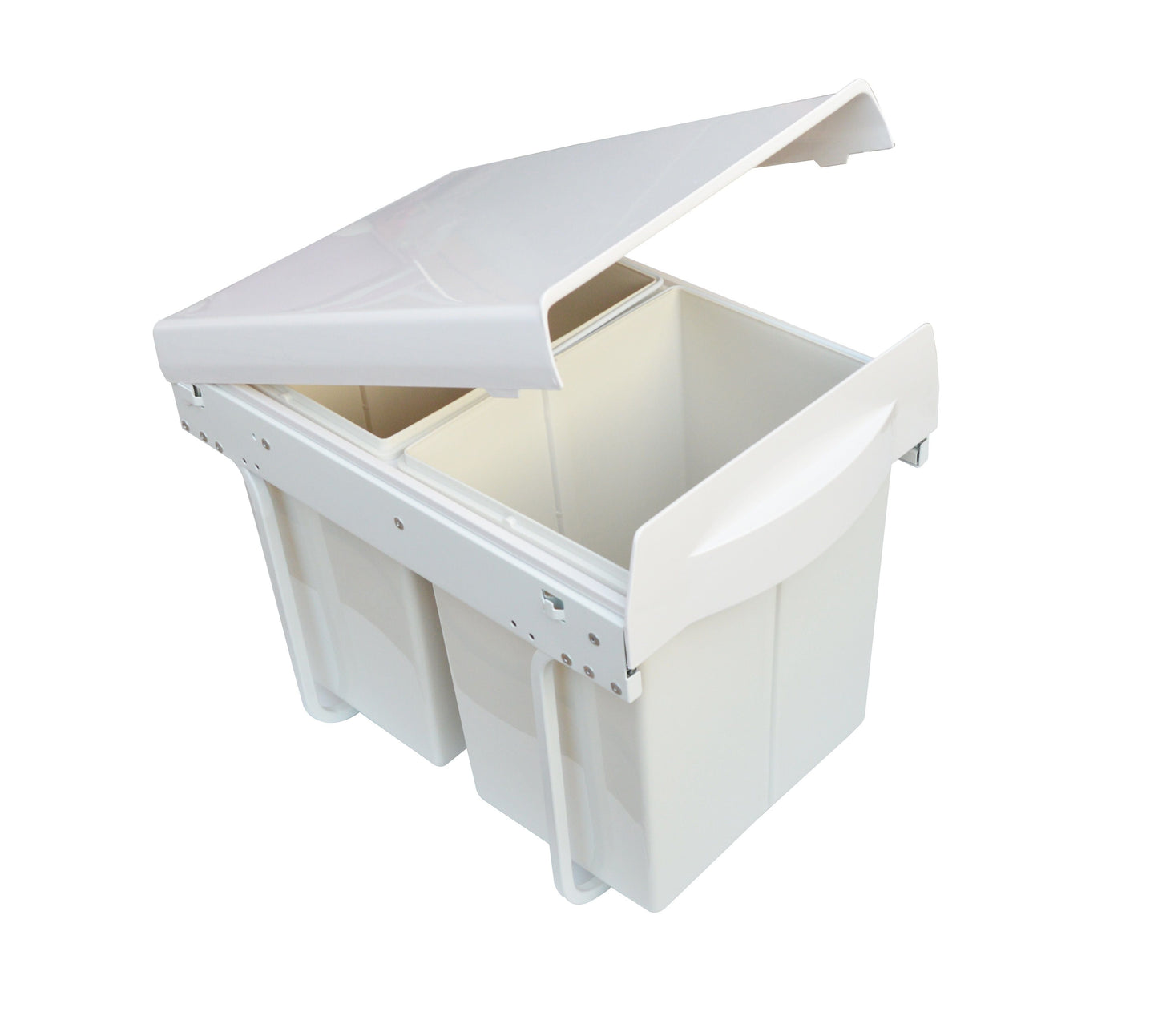 Pull Out Bin Kitchen Double Dual Slide Garbage Rubbish Waste 2X20L