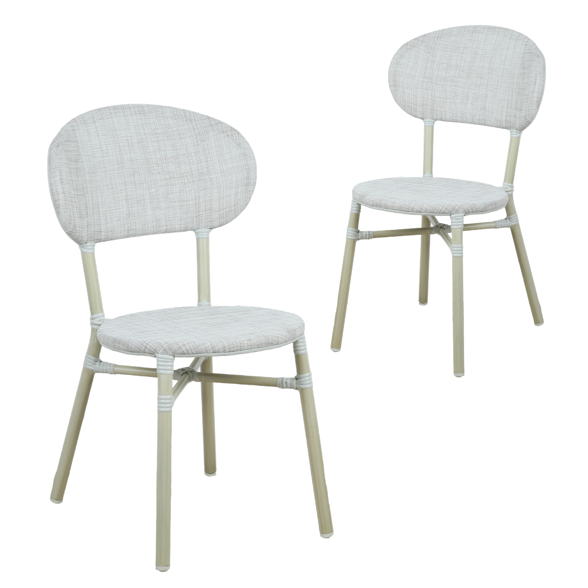 Skyler Style-savvy Outdoor Dining Chair Set of Two Natural