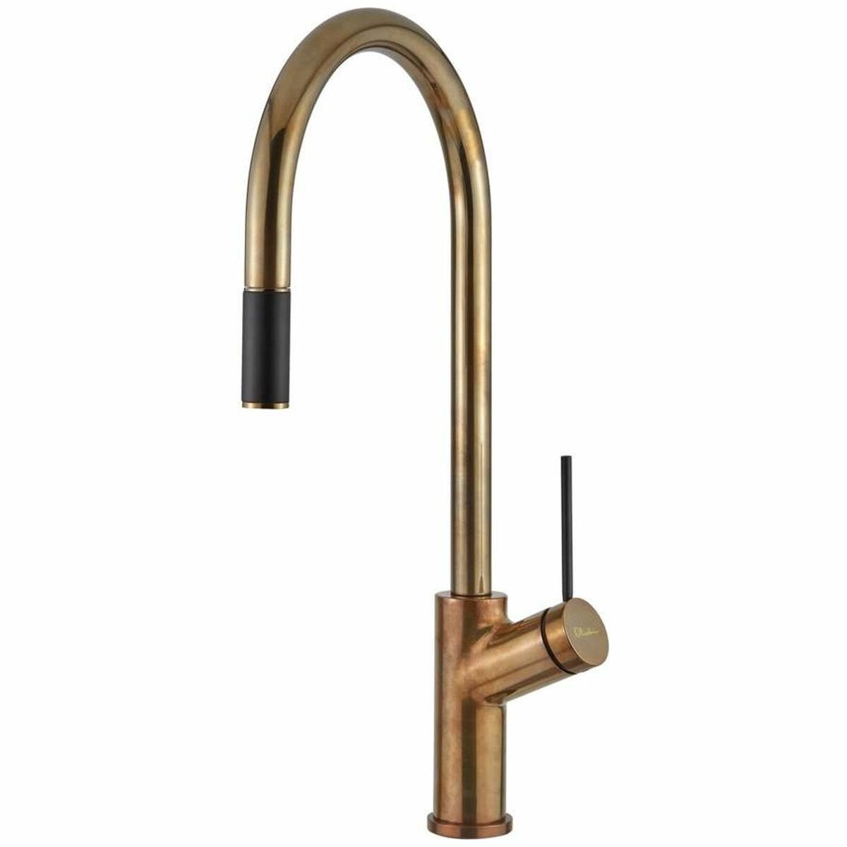 Oliveri Vilo VT0398B-NB Pull Out Mixer Tap Natural Brass