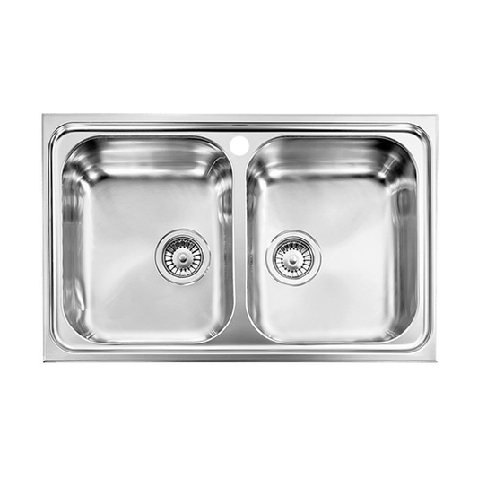 Abey ZE2 Zenith Italian Made Double Bowl Sink