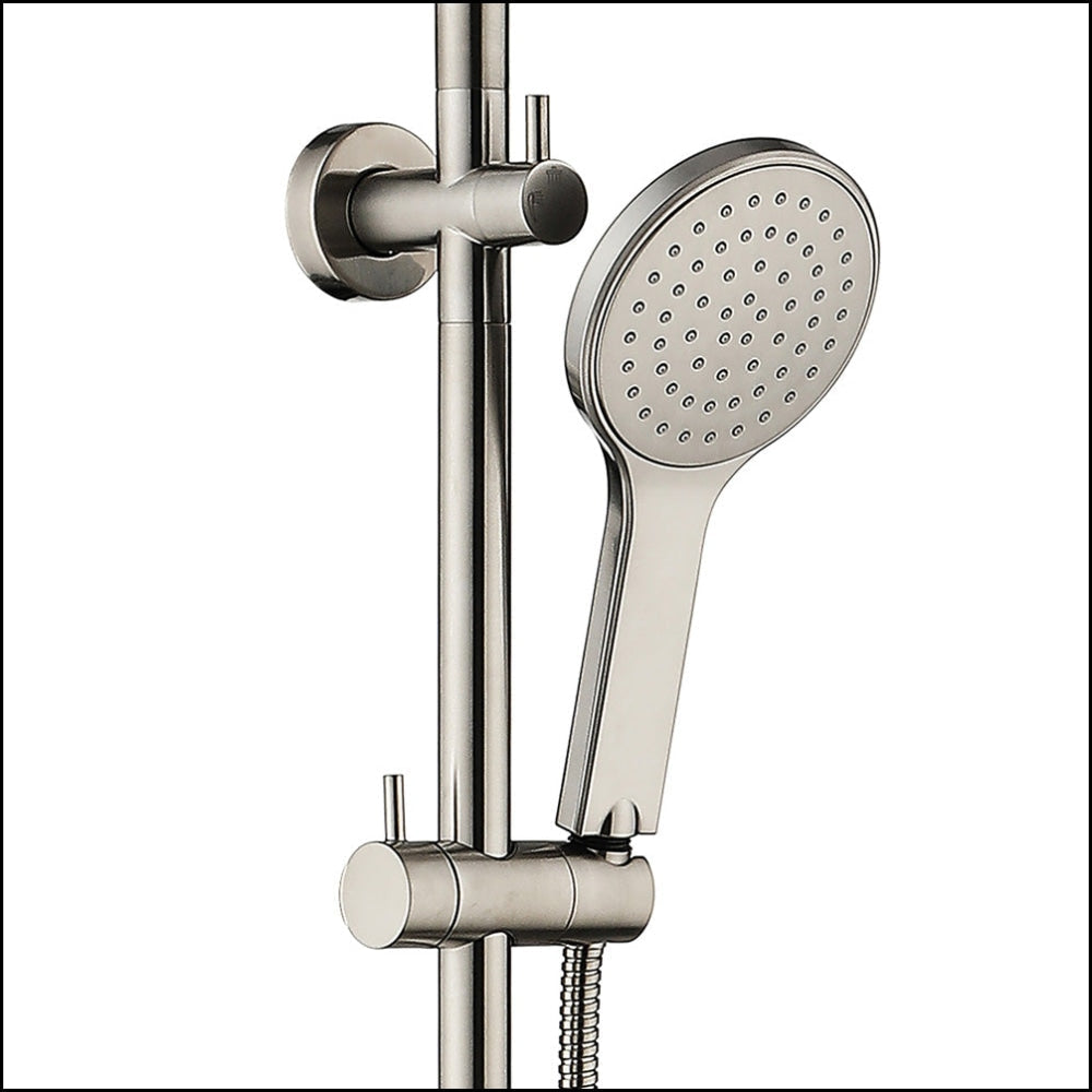 Fienza Kaya Brushed Nickel Twin Shower 455109Bn Showers