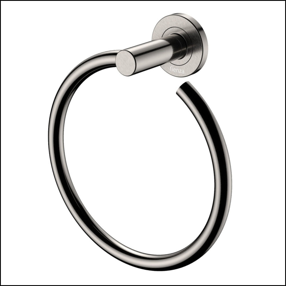 Fienza Kaya Hand Towel Ring Brushed Nickel 82802Bn Bathroom Accessories