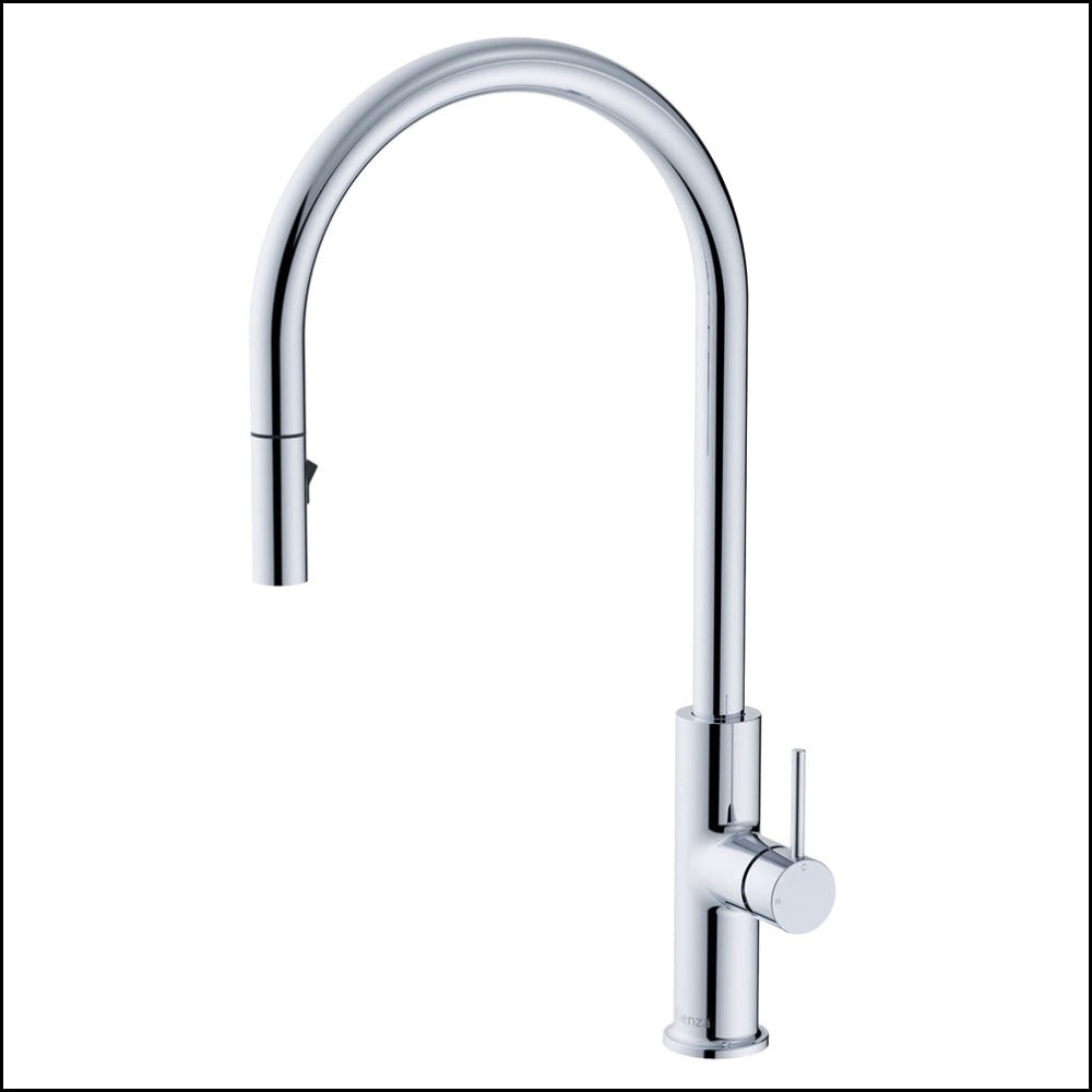 Fienza Kaya Pull Out Sink Mixer Chrome 228108 Kitchen Taps