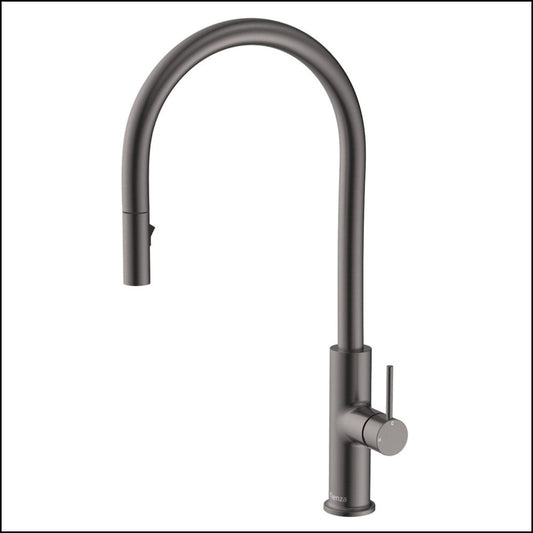 Fienza Kaya Pull Out Sink Mixer Gun Metal 228108Gm Kitchen Taps