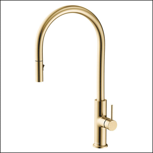 Fienza Kaya Pull Out Sink Mixer Urban Brass 228108Ub Kitchen Taps