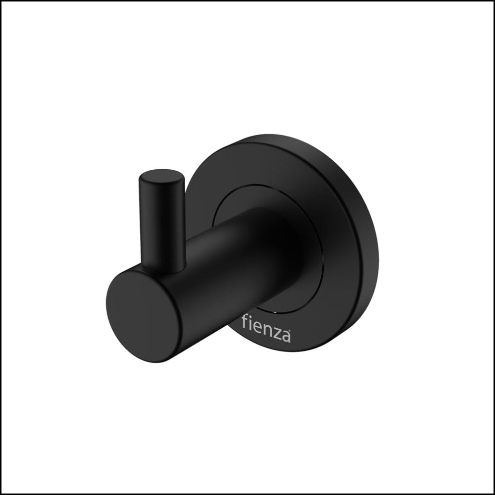 Fienza Kaya Robe Hook Matte Black 82804Mb Bathroom Accessories