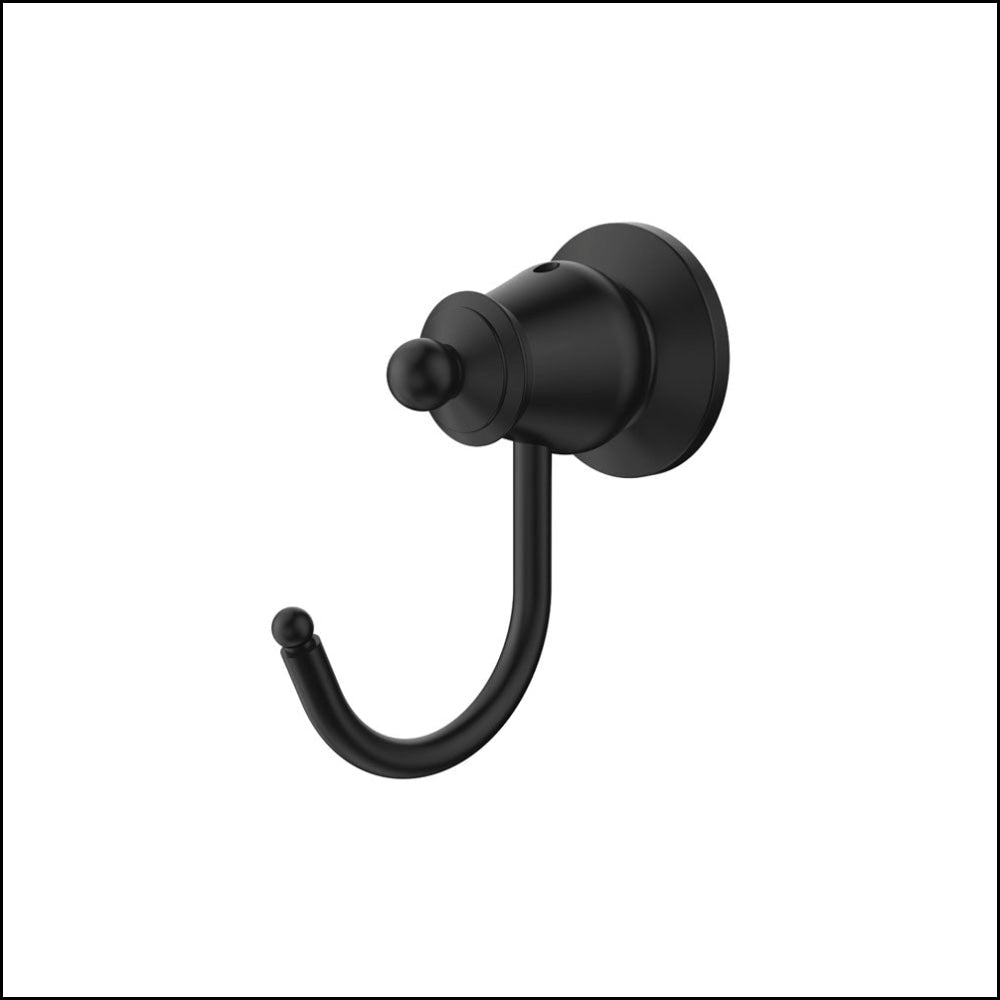 Fienza Lilian Robe Hook Matte Black 81004Mb Bathroom Accessories