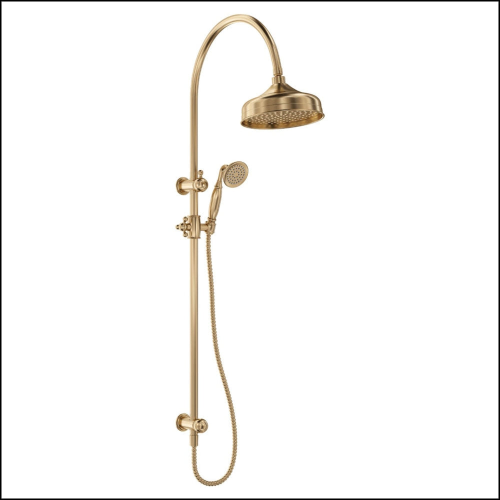 Fienza Lillian Twin Shower Urban Brass 455114Ub Showers