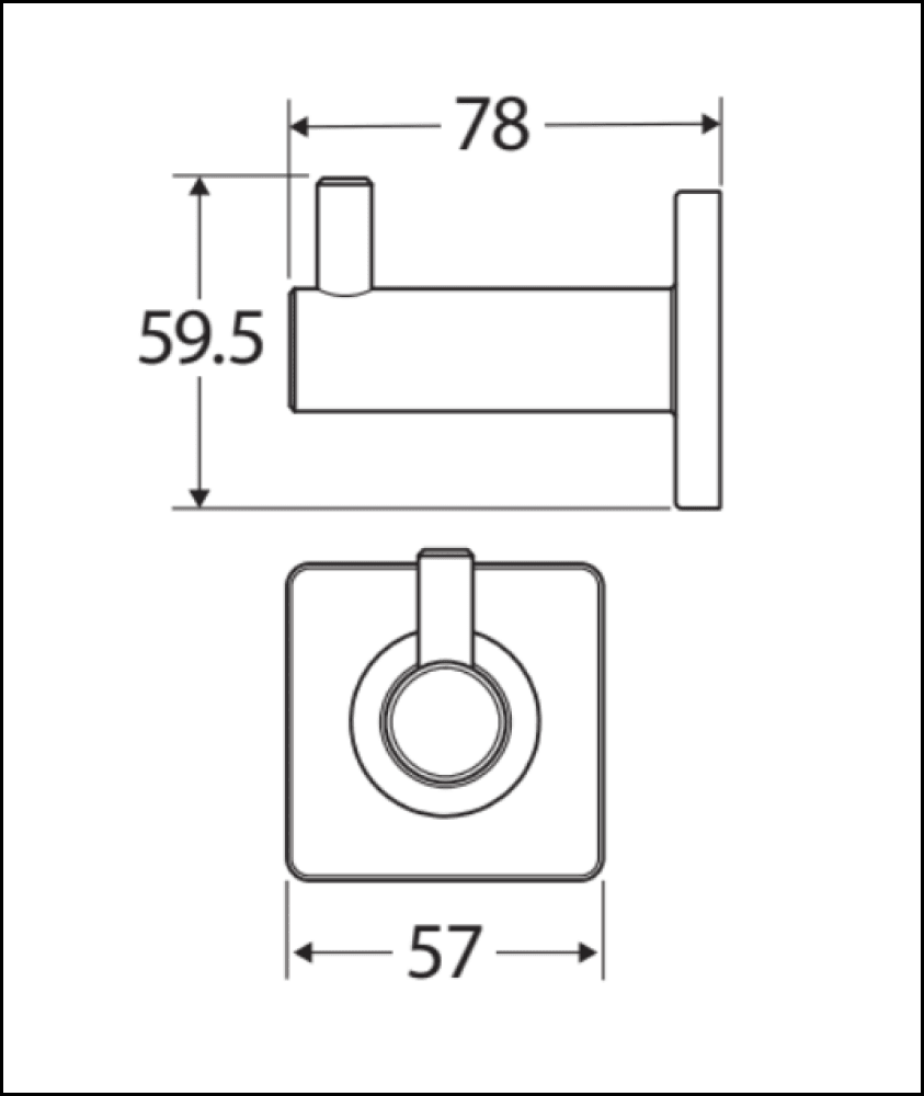 Fienza Sansa Robe Hook Brushed Nickel 83204Bn Bathroom Accessories