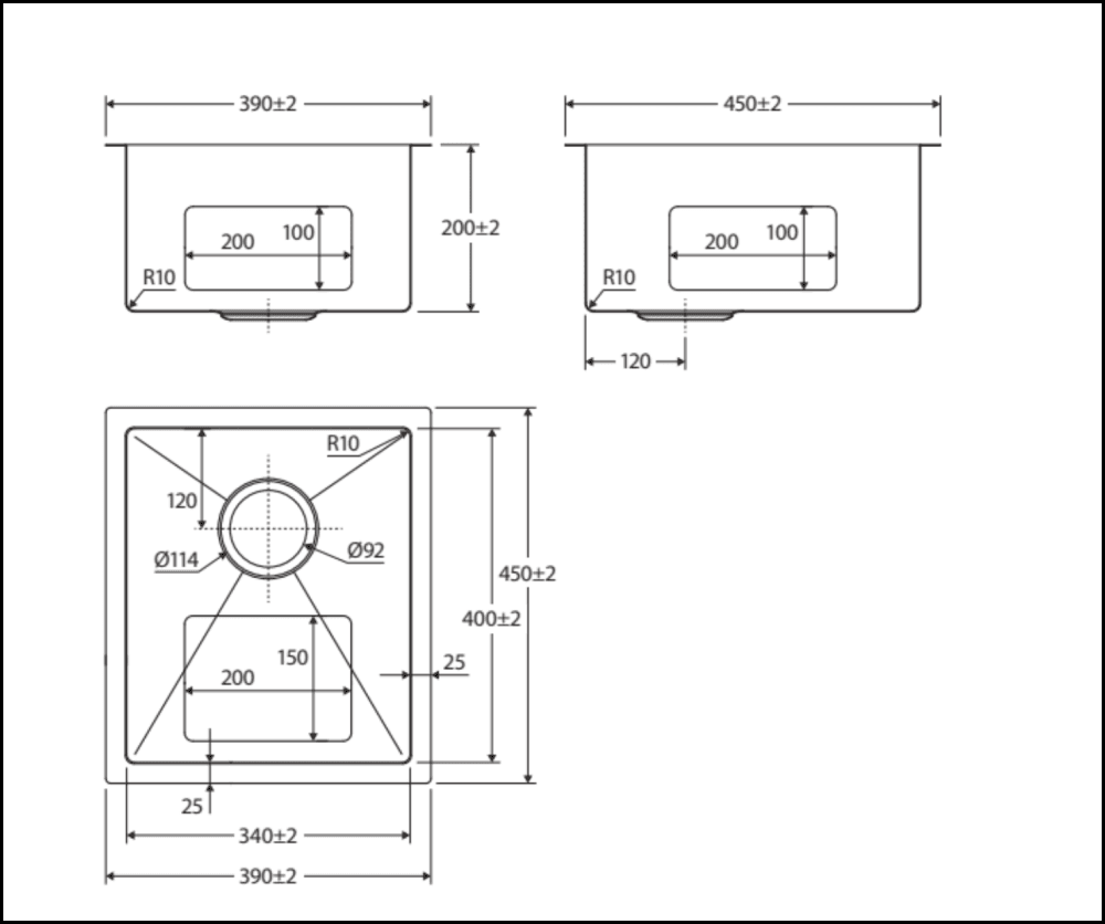 Fienza Single Bowl Kitchen Sink Stainless Steel 68400 Top Mounted Sinks