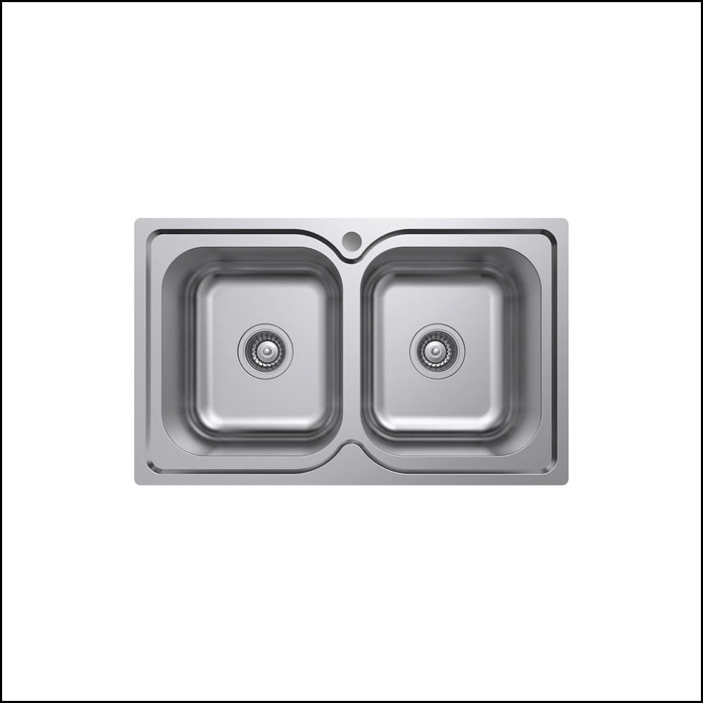 Fienza Tiva 780 Double Kitchen Sink 68108-1 Top Mounted Sinks