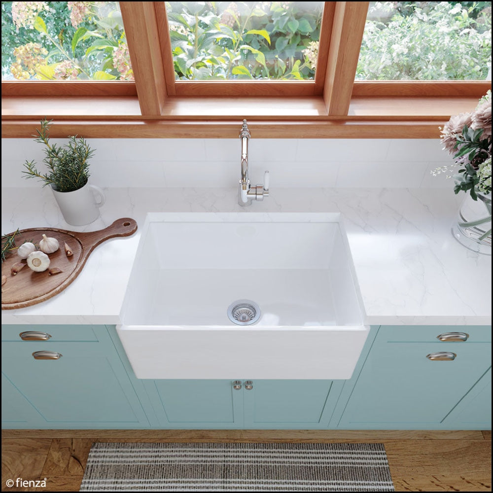 Fienza Winston 68700 Single Butler Sink Small White 675X475X250Mm - Special Order Kitchen Sinks